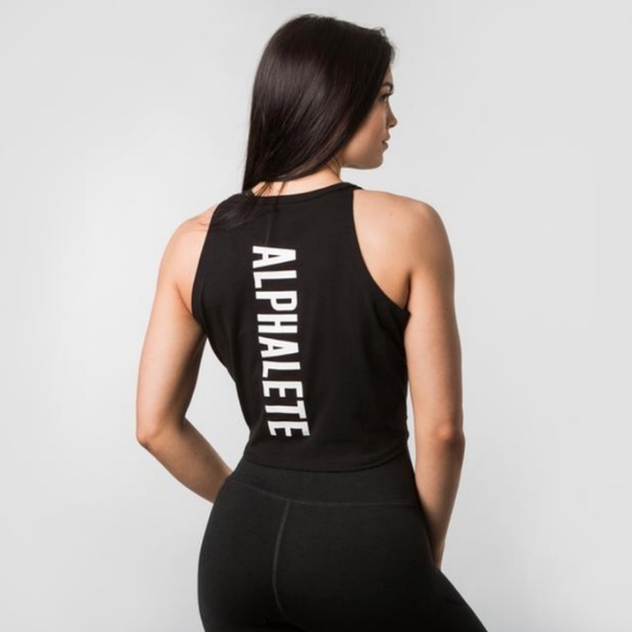 Alphalete Tie Crop Top Black - Picture 2 of 2